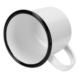 8cm 350ml Enamel Cup Environmentally Friendly Thickened Water Cup for Coffee Wine Water SuppliesWhite - Low Angle