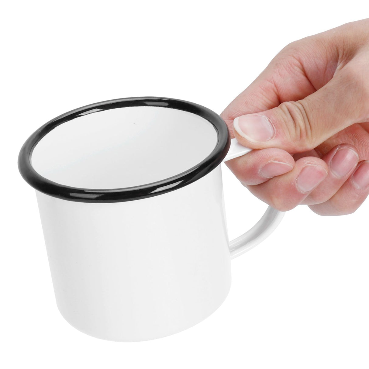 8cm 350ml Enamel Cup Environmentally Friendly Thickened Water Cup for Coffee Wine Water SuppliesWhite