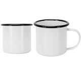 8cm 350ml Enamel Cup Environmentally Friendly Thickened Water Cup for Coffee Wine Water SuppliesWhite