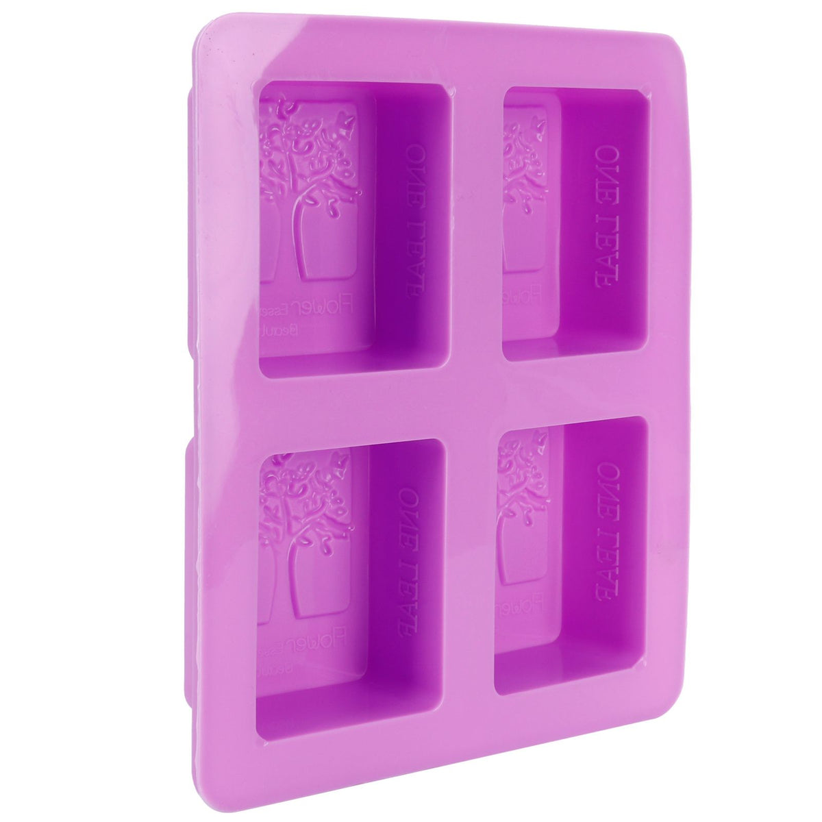 4Gird Purple Silicone HandMade Soap Mold High Temperature Resistant DIY Cake Mold for Baking