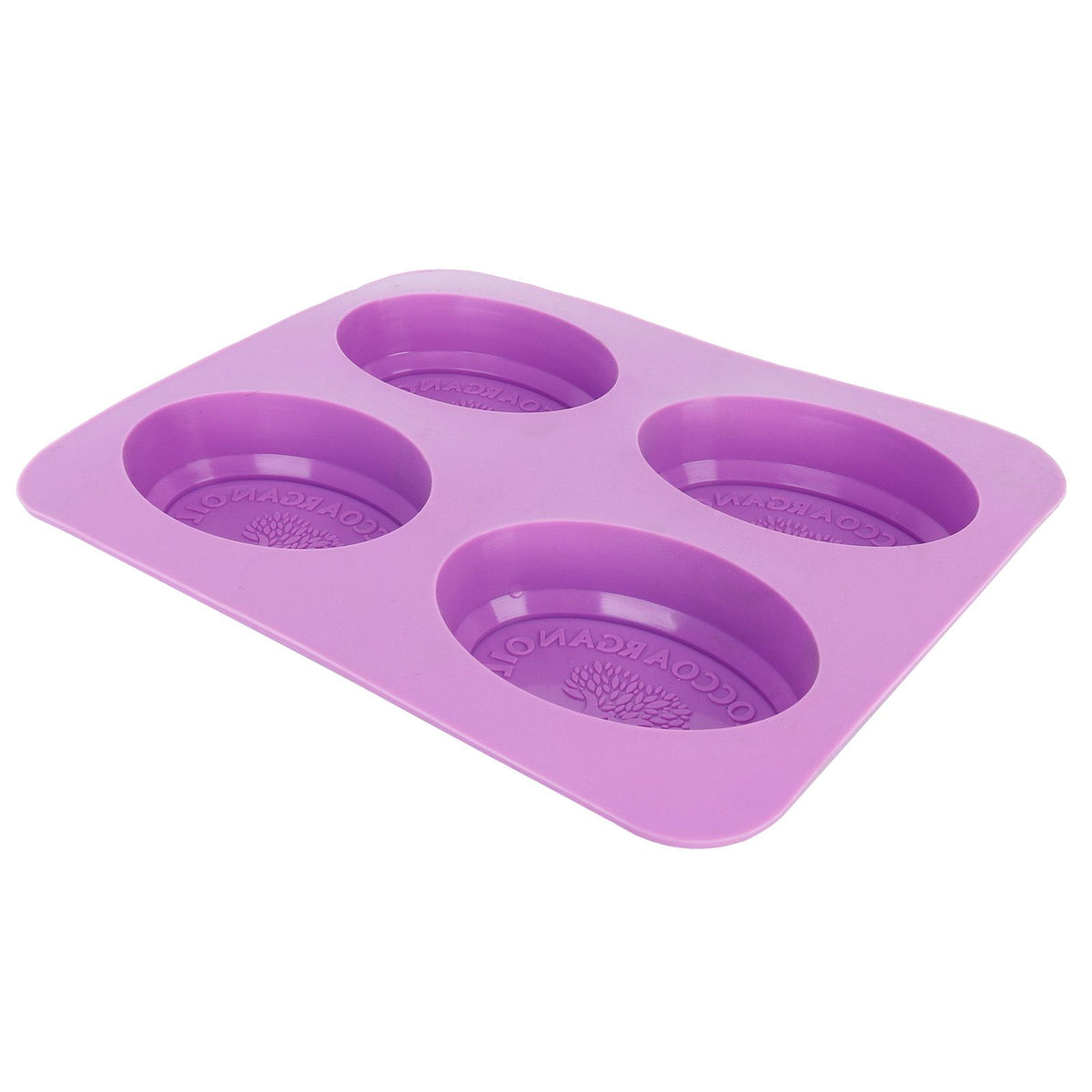 4Gird Silicone Cake Mold Oval Aroma Candle HandMade Soap Mold for DIY Baking Tool