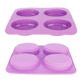 4Gird Silicone Cake Mold Oval Aroma Candle HandMade Soap Mold for DIY Baking Tool - Extra Image