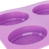 4Gird Silicone Cake Mold Oval Aroma Candle HandMade Soap Mold for DIY Baking Tool - Extra Image