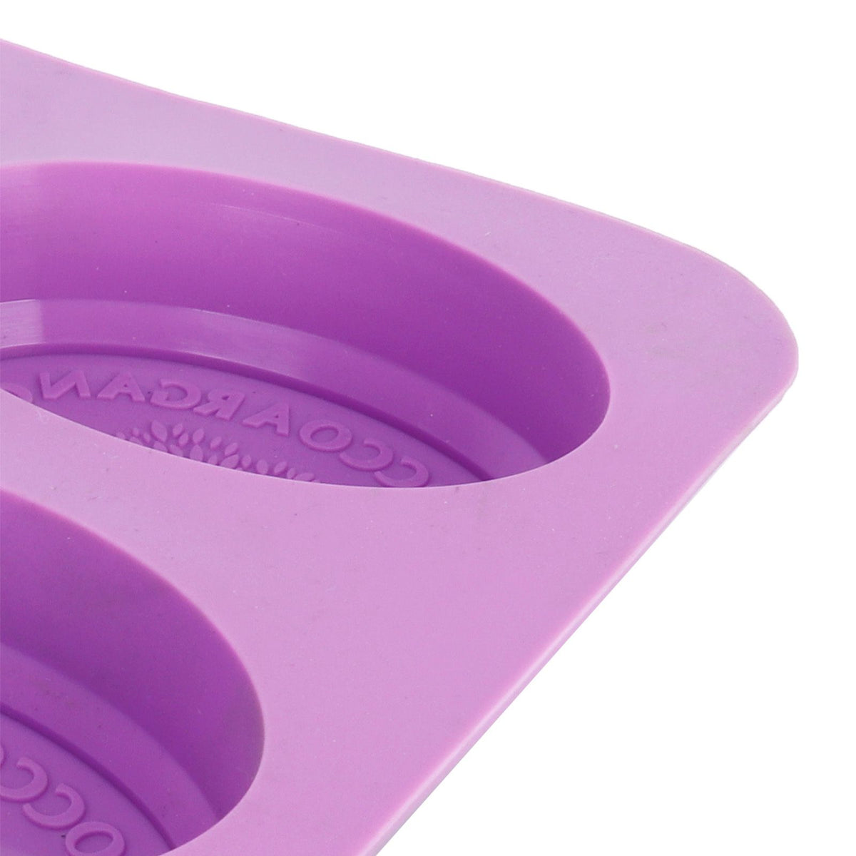 4Gird Silicone Cake Mold Oval Aroma Candle HandMade Soap Mold for DIY Baking Tool