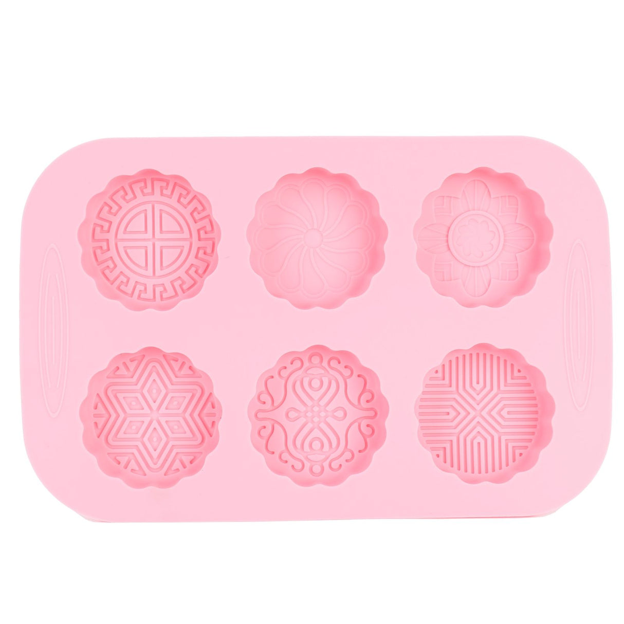 6Grid Mooncake Silicone Mold DIY Baking HandMade Soap Mold for Dessert Kitchen Tool