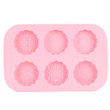 6Grid Mooncake Silicone Mold DIY Baking HandMade Soap Mold for Dessert Kitchen Tool
