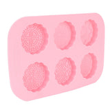 6Grid Mooncake Silicone Mold DIY Baking HandMade Soap Mold for Dessert Kitchen Tool