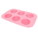 6Grid Mooncake Silicone Mold DIY Baking HandMade Soap Mold for Dessert Kitchen Tool - Close-Up Angle