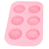 6Grid Mooncake Silicone Mold DIY Baking HandMade Soap Mold for Dessert Kitchen Tool - Extra Image