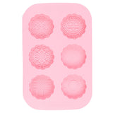 6Grid Mooncake Silicone Mold DIY Baking HandMade Soap Mold for Dessert Kitchen Tool