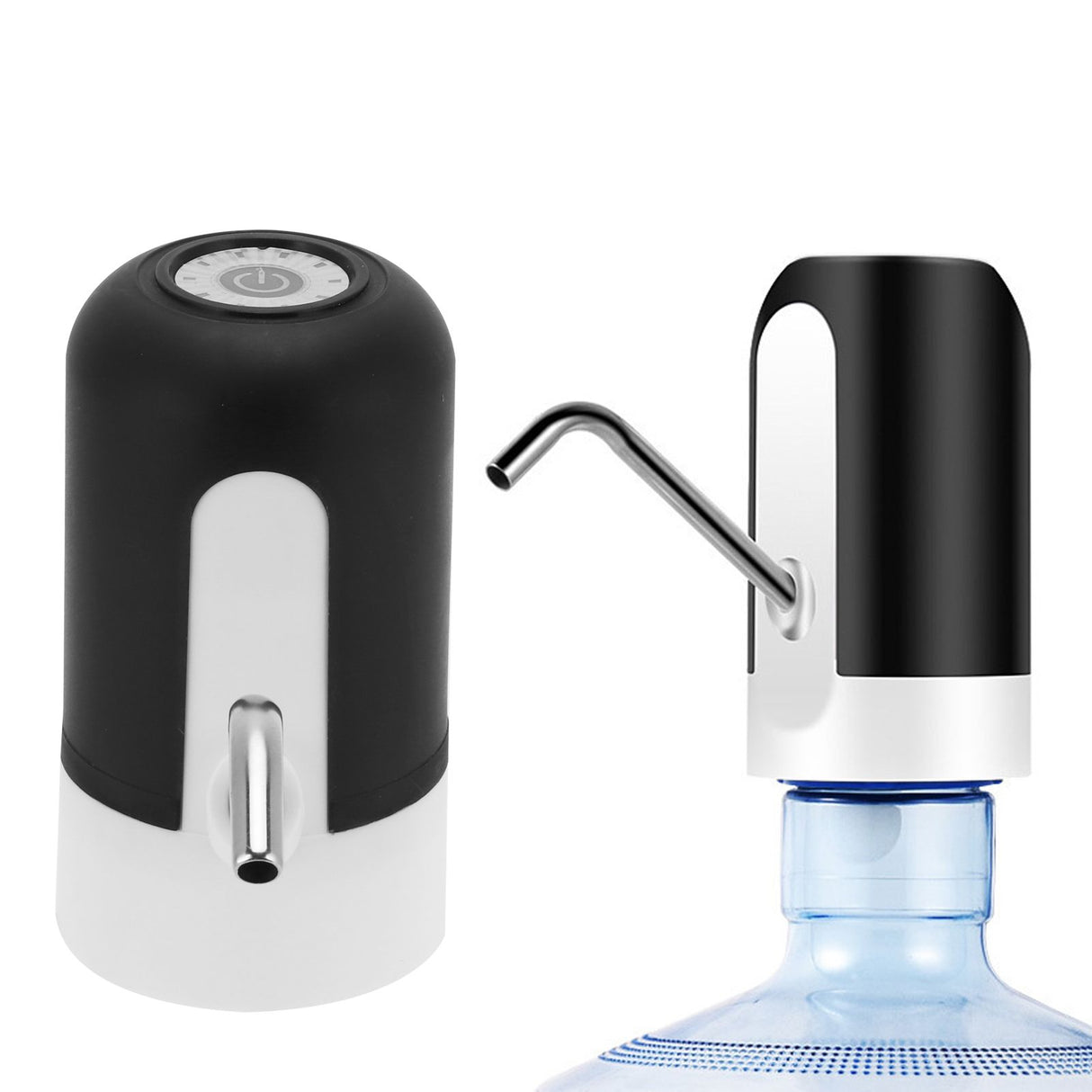 Water Bottle Pump USB Charging Electric Drinking Water Dispenser Kit for Home OfficeBlack