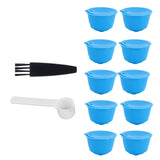 Refillable Coffee Capsule Filter Cup Kit Accessories for DOLCE GUSTO Coffee Machine(Blue 10 Capsules1 Spoon 1 Brush) - 45-Degree Angle