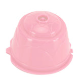 Coffee Capsules Reusable Refillable Coffee Filter Cup Kit Accessory for DOLCE GUSTO(Pink 5 Capsules1 Spoon 1 Brush)