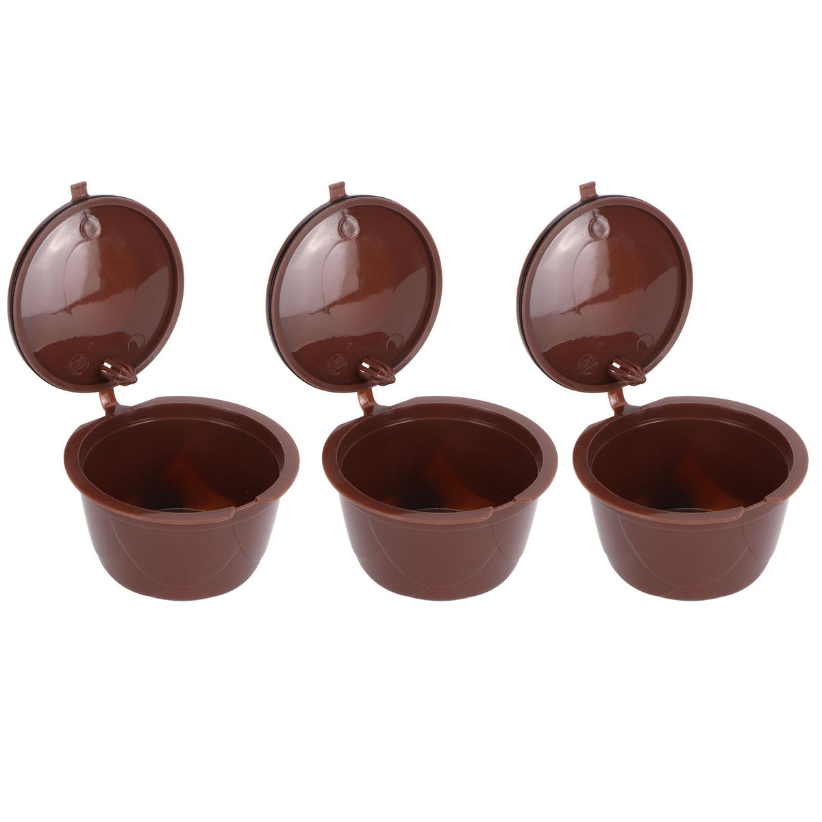 Coffee Capsules Reusable Refillable Coffee Cup Filter Kit Fit for DOLCE GUSTO Machine(Coffee 3 Capsules1 Spoon 1 Brush)