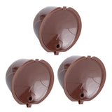 Coffee Capsules Reusable Refillable Coffee Cup Filter Kit Fit for DOLCE GUSTO Machine(Coffee 3 Capsules1 Spoon 1 Brush) - Top-Down View