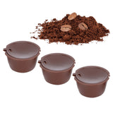 Coffee Capsules Reusable Refillable Coffee Cup Filter Kit Fit for DOLCE GUSTO Machine(Coffee 3 Capsules1 Spoon 1 Brush) - Extra Image