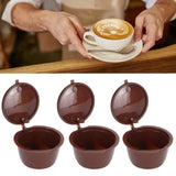 Coffee Capsules Reusable Refillable Coffee Cup Filter Kit Fit for DOLCE GUSTO Machine(Coffee 3 Capsules1 Spoon 1 Brush) - Extra Image