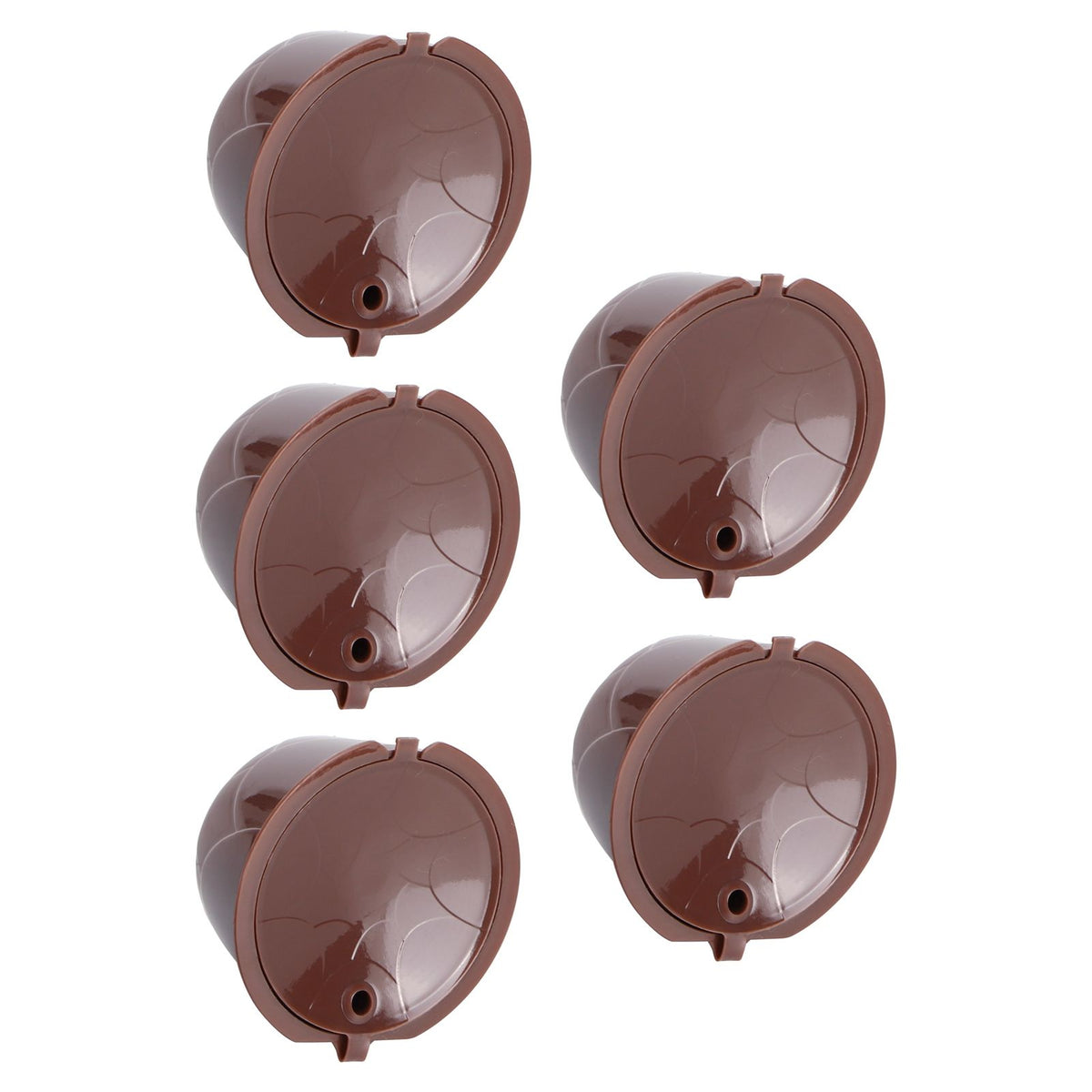 Coffee Capsules Reusable Refillable Coffee Cup Filter Kit Fit for DOLCE GUSTO Machine(Coffee 5 Capsules1 Spoon 1 Brush)