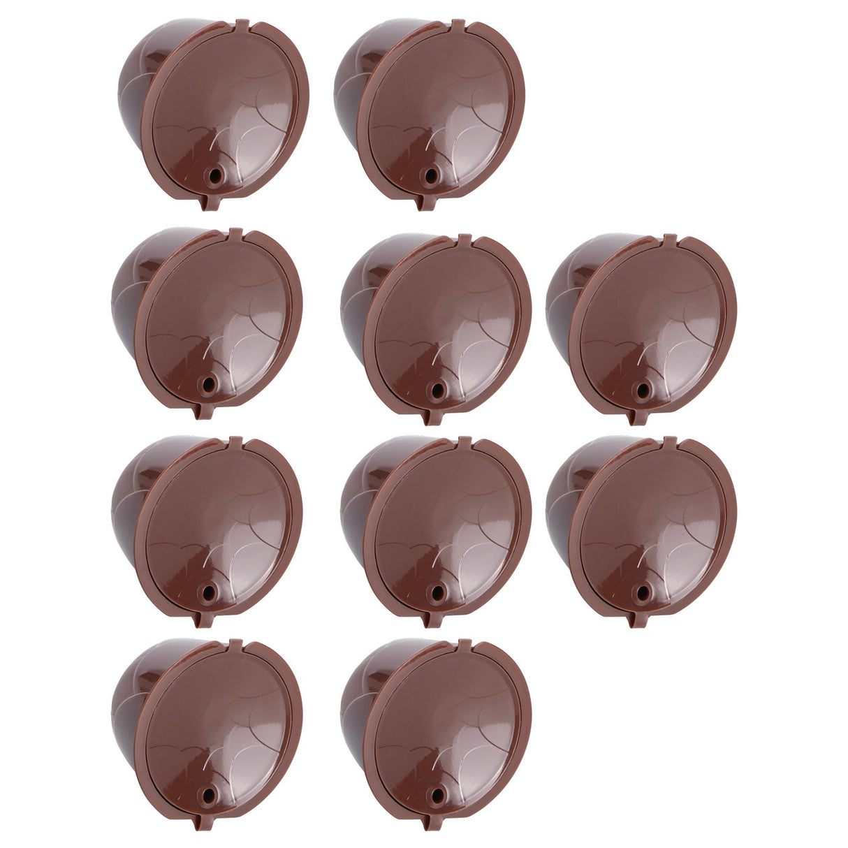 Coffee Capsules Reusable Refillable Coffee Cup Filter Kit Fit for DOLCE GUSTO Machine(Coffee 10 Capsules1 Spoon 1 Brush)