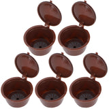 Coffee Capsules Reusable Refillable Coffee Cup Filter Kit Fit for DOLCE GUSTO Machine(Coffee 10 Capsules1 Spoon 1 Brush) - Close-Up Angle