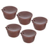 Coffee Capsules Reusable Refillable Coffee Cup Filter Kit Fit for DOLCE GUSTO Machine(Coffee 10 Capsules1 Spoon 1 Brush) - Extra Image