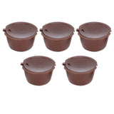 Coffee Capsules Reusable Refillable Coffee Cup Filter Kit Fit for DOLCE GUSTO Machine(Coffee 10 Capsules1 Spoon 1 Brush) - Extra Image