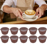 Coffee Capsules Reusable Refillable Coffee Cup Filter Kit Fit for DOLCE GUSTO Machine(Coffee 10 Capsules1 Spoon 1 Brush)