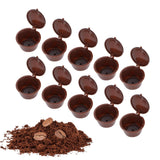 Coffee Capsules Reusable Refillable Coffee Cup Filter Kit Fit for DOLCE GUSTO Machine(Coffee 10 Capsules1 Spoon 1 Brush)