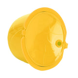 Coffee Machine Capsule Kit Reusable Coffee Filter Cup Accessories Fit for DOLCE GUSTO(Yellow 5 Capsules1 Spoon 1 Brush) - Extra Image