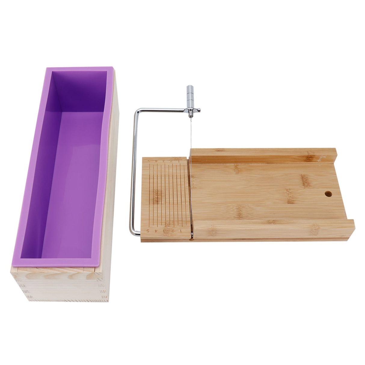 1200ml Soap Mold Bamboo Cake Bread Soap Cutter DIY Bread Making Mold Set Kitchen Tool