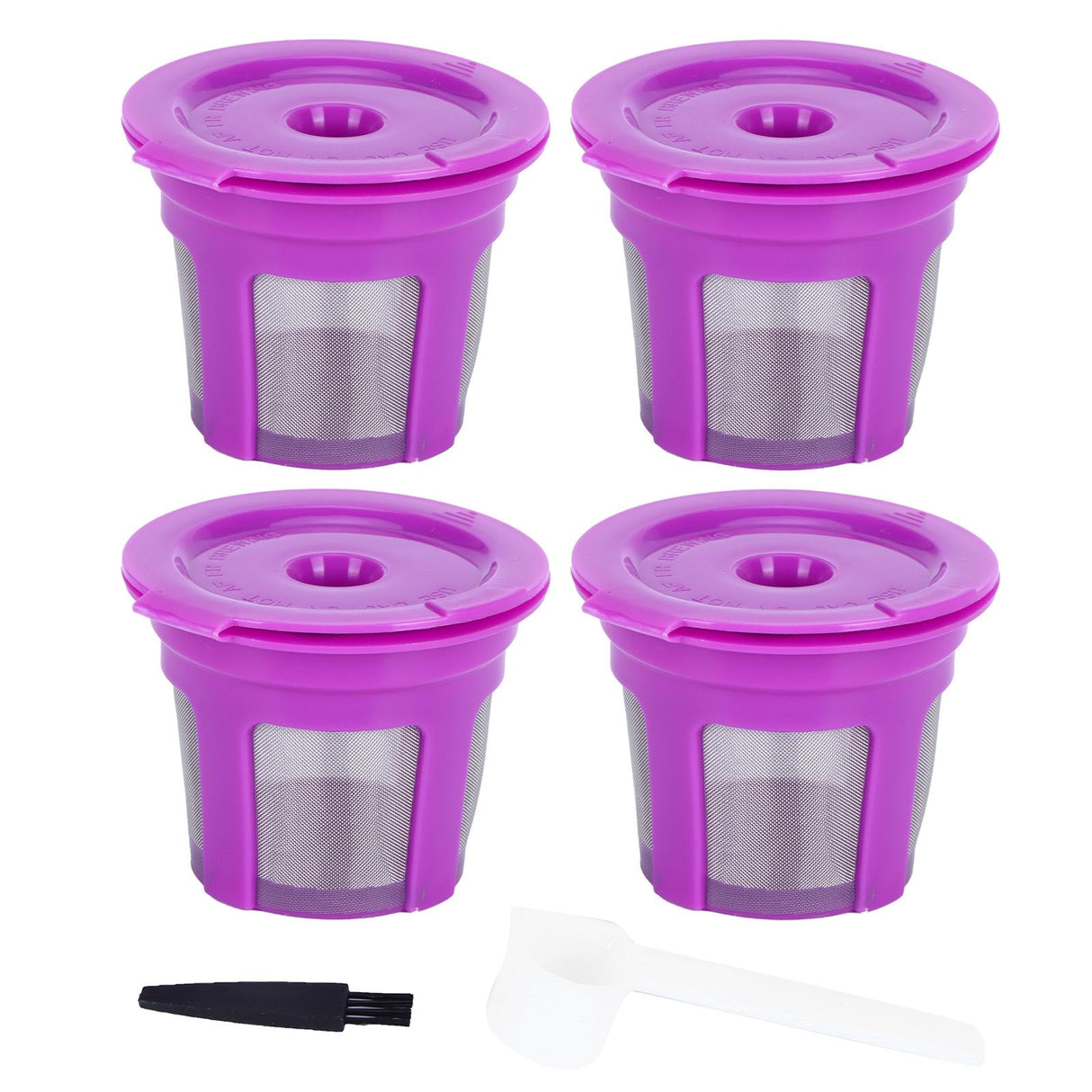 Coffee Capsule Brush Spoon Set Reusable Coffee Making Filter Cup for KEURIG 2.0 1.04Pcs