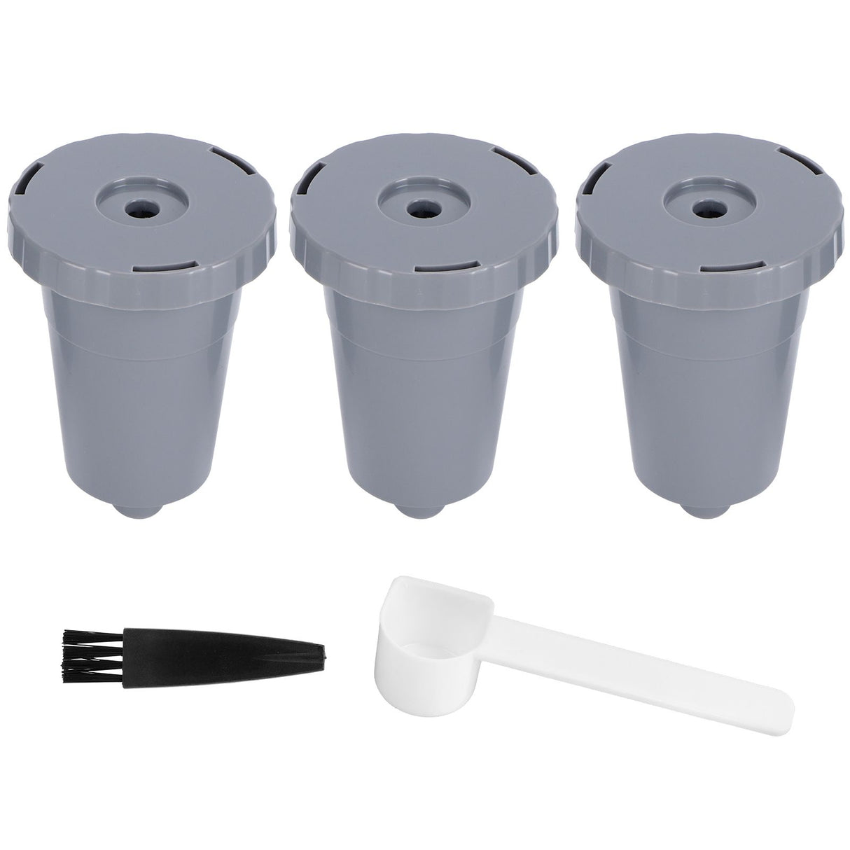 3PCS Refillable Coffee Capsule Reusable Coffee Filter Cup with Brush Spoon Set Fit for keurig