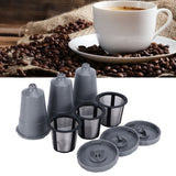 3PCS Refillable Coffee Capsule Reusable Coffee Filter Cup with Brush Spoon Set Fit for keurig