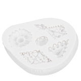 Retro Diamonds Pattern Fondant Mold Silicone Mold DIY Baking Cake Decorating Tool50‑611‑B Gray - Side View