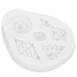 Retro Diamonds Pattern Fondant Mold Silicone Mold DIY Baking Cake Decorating Tool50‑611‑B Gray