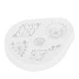 Retro Diamonds Pattern Fondant Mold Silicone Mold DIY Baking Cake Decorating Tool50‑611‑B Gray - Close-Up Angle