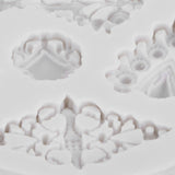 Retro Diamonds Pattern Fondant Mold Silicone Mold DIY Baking Cake Decorating Tool50‑611‑B Gray - Extra Image