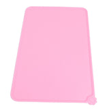 Pet Food Pad Silicone Waterproof Non Slip Bowl Drinking Feeding Mat Placemat for Dog Cat(Red ) - Side View