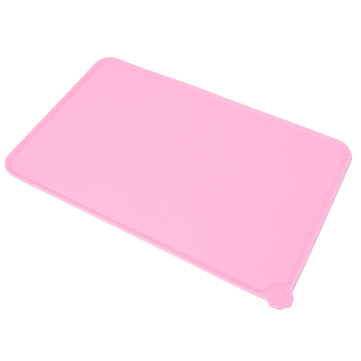 Pet Food Pad Silicone Waterproof Non Slip Bowl Drinking Feeding Mat Placemat for Dog Cat(Red )