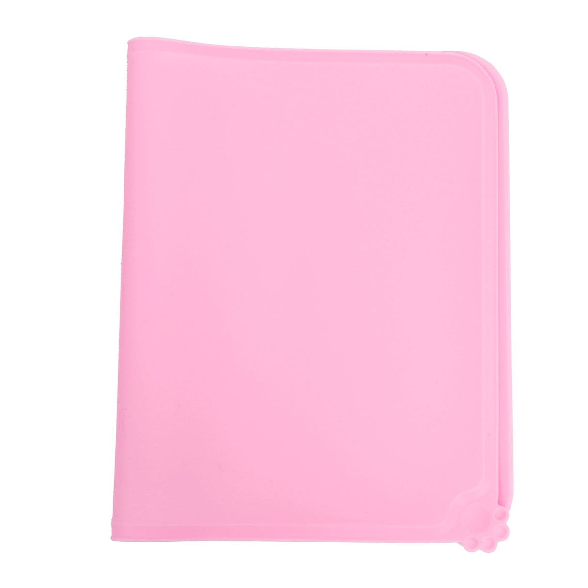 Pet Food Pad Silicone Waterproof Non Slip Bowl Drinking Feeding Mat Placemat for Dog Cat(Red )