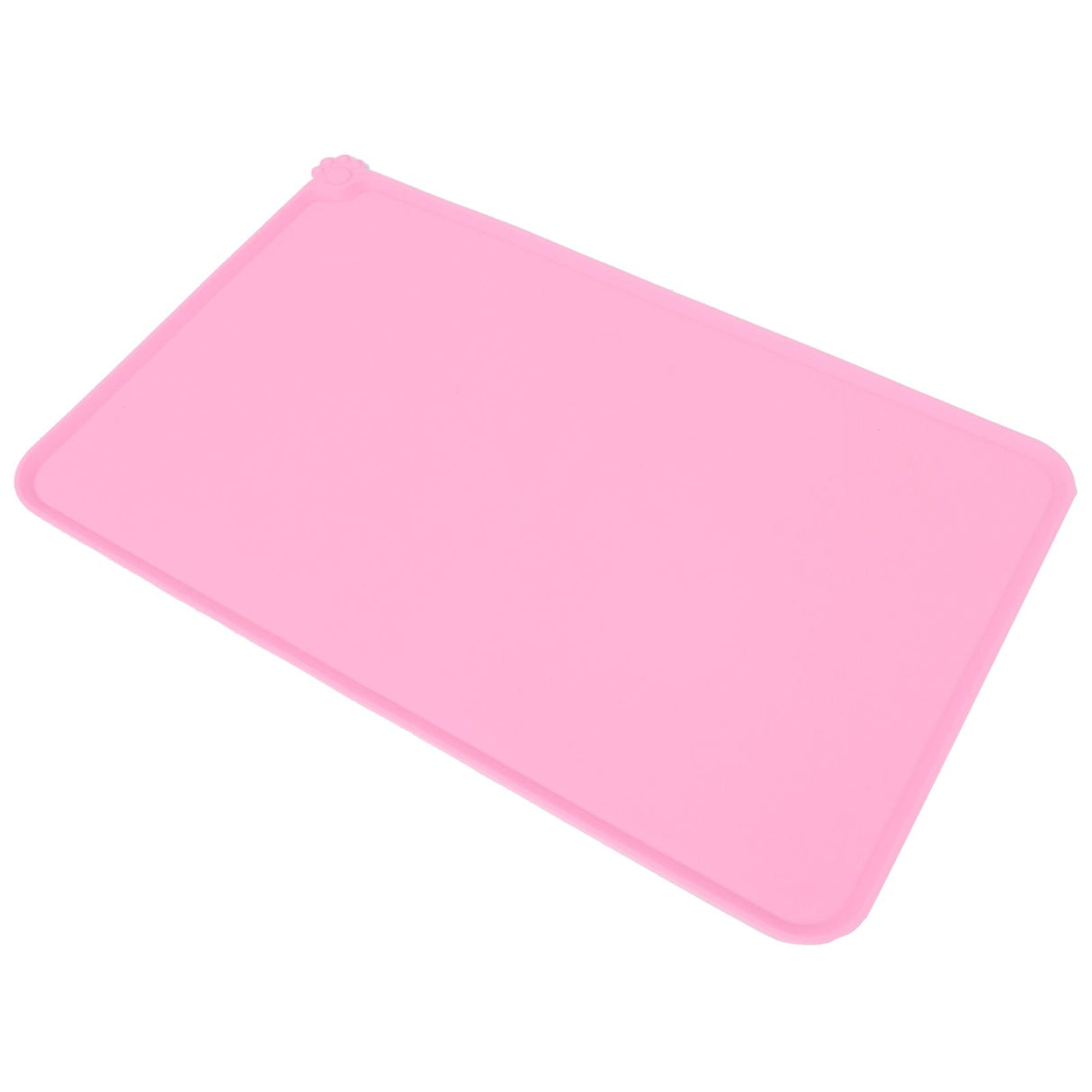 Pet Food Pad Silicone Waterproof Non Slip Bowl Drinking Feeding Mat Placemat for Dog Cat(Red )