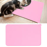 Pet Food Pad Silicone Waterproof Non Slip Bowl Drinking Feeding Mat Placemat for Dog Cat(Red ) - Extra Image