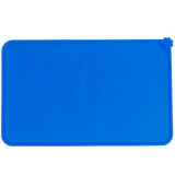 Pet Food Pad Silicone Waterproof Non Slip Bowl Drinking Feeding Mat Placemat for Dog Cat(Blue )