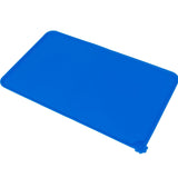 Pet Food Pad Silicone Waterproof Non Slip Bowl Drinking Feeding Mat Placemat for Dog Cat(Blue )
