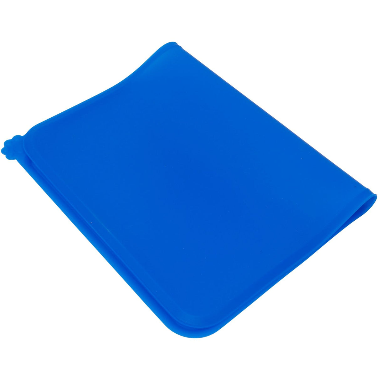 Pet Food Pad Silicone Waterproof Non Slip Bowl Drinking Feeding Mat Placemat for Dog Cat(Blue )