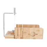 Practical Adjustable Bamboo Soap Cutter Bread Cutter Mold DIY Soap Cutting Tool - Rear View