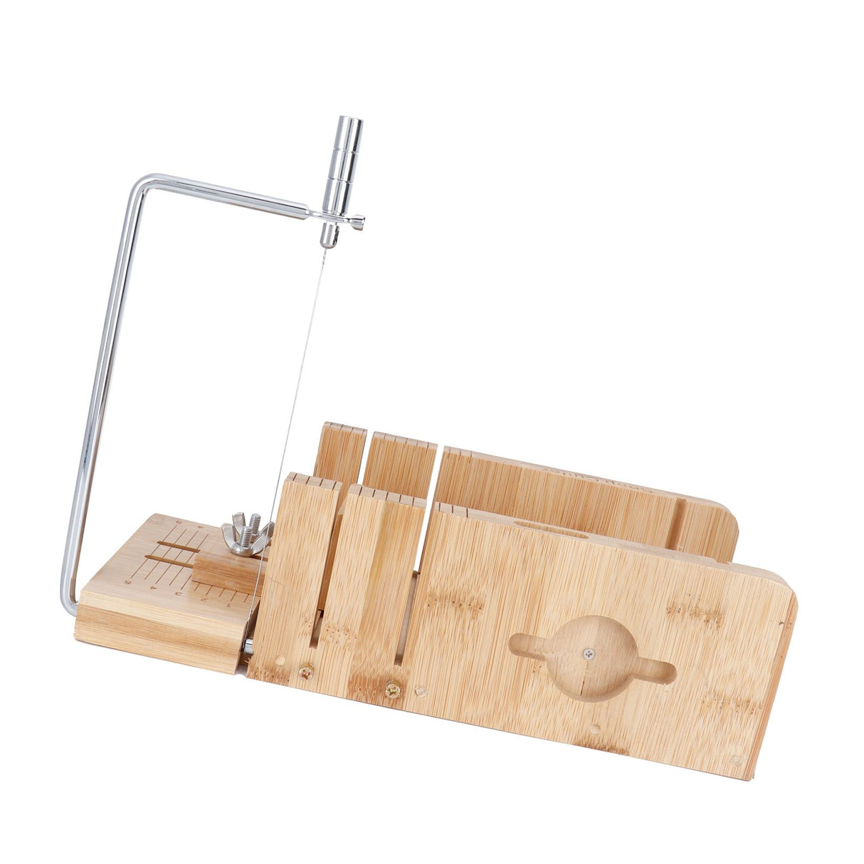 Practical Adjustable Bamboo Soap Cutter Bread Cutter Mold DIY Soap Cutting Tool