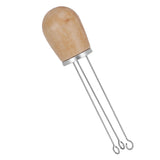 Needle Type Coffee Wooden Powder Dispenser Coffee Stirrer with Handle for Stiring CoffeeSilver