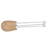 Needle Type Coffee Wooden Powder Dispenser Coffee Stirrer with Handle for Stiring CoffeeSilver - Close-Up Angle