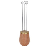 Needle Type Coffee Wooden Powder Dispenser Coffee Stirrer with Handle for Stiring CoffeeGolden